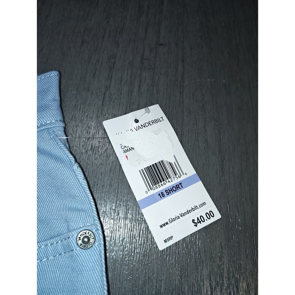 Gloria Vanderbilt Amanda Jeans Womens 18 Short Light Blue Tapered Leg Classic... - Picture 7 of 16